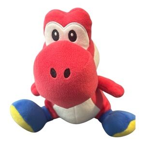 Nintendo Super Mario Brothers Red Yoshi Plush 8”